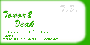 tomor2 deak business card